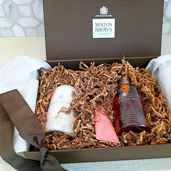 Brand New MOLTON BROWN Heavenly Gingerlily Hand & Body Care Trio Gift Set.